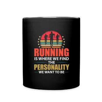 Running Personality Marathon Winner - Full Colour Mug - black - Front