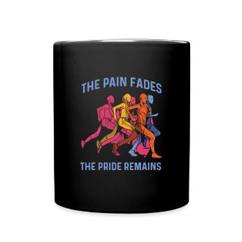 Running: Pain passes, pride remains - Full Colour Mug - black - Front