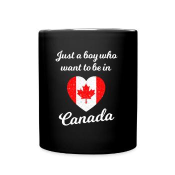 Ferien in Kanada - Tasse einfarbig - Schwarz - Vorne