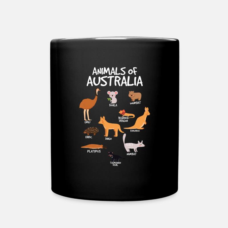 Tiere Australien Aussie Australischer KangarooG'da - Tasse einfarbig - Schwarz