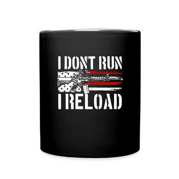 Ich renne nicht, ich lade die 2. �nderung von Waff - Tasse einfarbig - Schwarz - Vorne