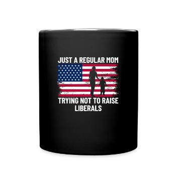 Nur eine normale Mutter, die versucht, Liberale ni - Tasse einfarbig - Schwarz - Vorne