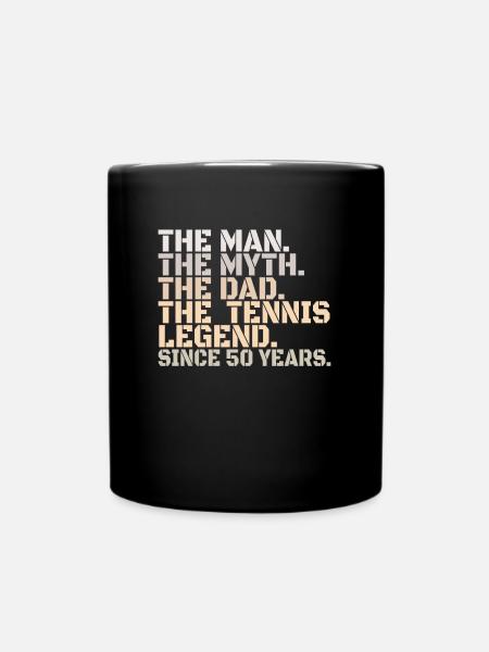Tennis Legende Geburtstag 50 Jahre Vatertag - Tasse einfarbig - Schwarz