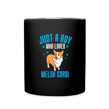 Corgi gallois - Mug uni - noir - Devant