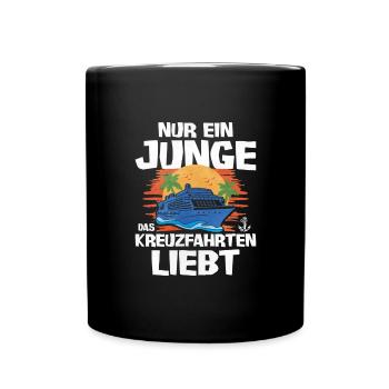 Kreuzfahrt - Tasse einfarbig - Schwarz - Vorne
