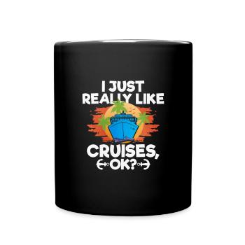 Kreuzfahrt - Tasse einfarbig - Schwarz - Vorne