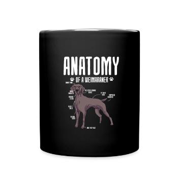 Weimaraner - Tasse einfarbig - Schwarz - Vorne