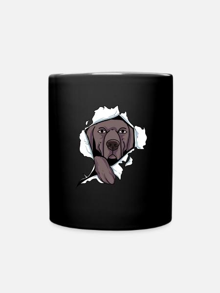 Weimaraner - Tasse einfarbig - Schwarz