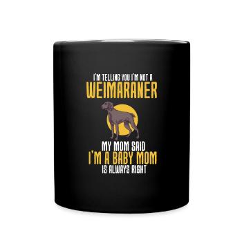 Weimaraner - Mug uni - noir - Devant