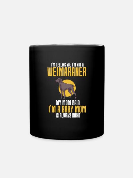 Weimaraner - Tasse einfarbig - Schwarz