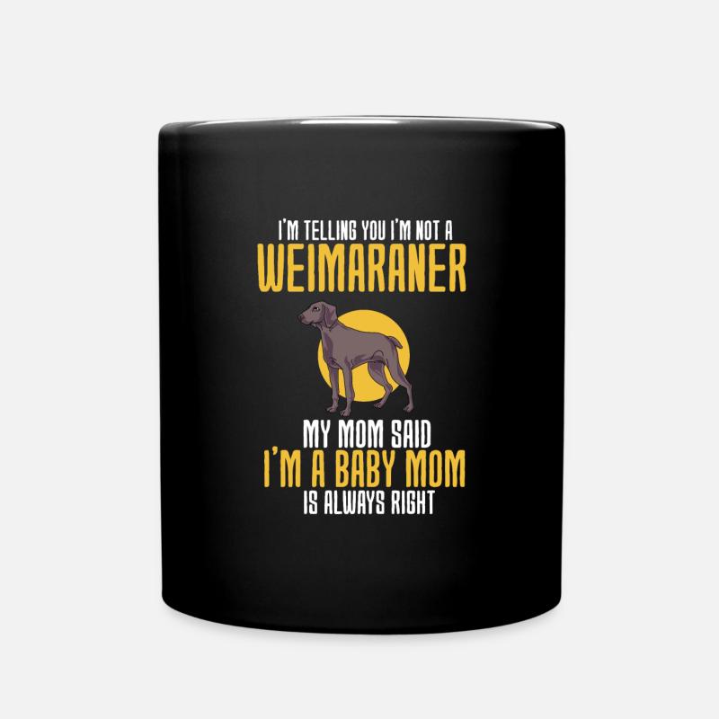 Weimaraner - Tasse einfarbig - Schwarz