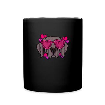 Weimaraner - Mug uni - noir - Devant