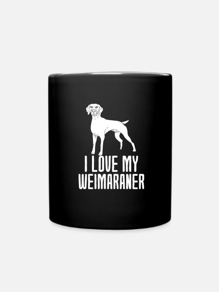 Weimaraner - Tasse einfarbig - Schwarz