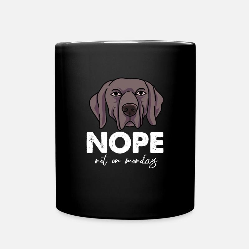 Weimaraner - Tasse einfarbig - Schwarz