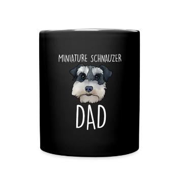 Zwergschnauzer - Tasse einfarbig - Schwarz - Vorne