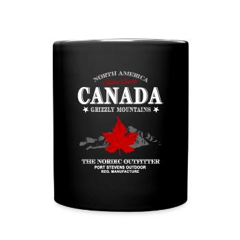 Kanada - Maple Leaf - Canada - Tasse einfarbig - Schwarz - Vorne
