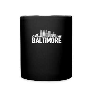 Baltimore Skyline - Full Colour Mug - black - Front