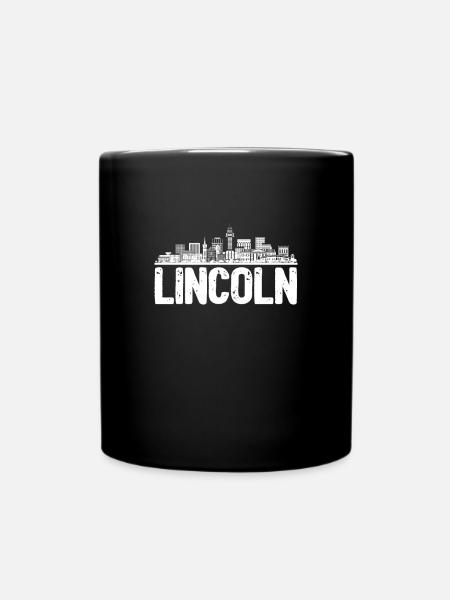 Lincoln Skyline - Tasse einfarbig - Schwarz