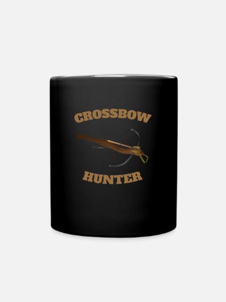 Armbrust Crossbow Hunter Bogensport - Tasse einfarbig - Schwarz