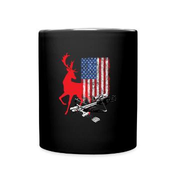 American Crossbow Hunter Armbrust - Full Colour Mug - black - Front