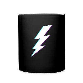 Lightning Bolt Vaporwave Storm Lightning - Tasse einfarbig - Schwarz - Vorne