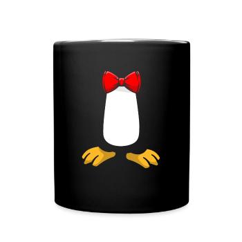 Penguin Kost�m Smoking Funny Halloween Penguin - Tasse einfarbig - Schwarz - Vorne