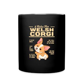 Corgi gallois - Mug uni - noir - Devant