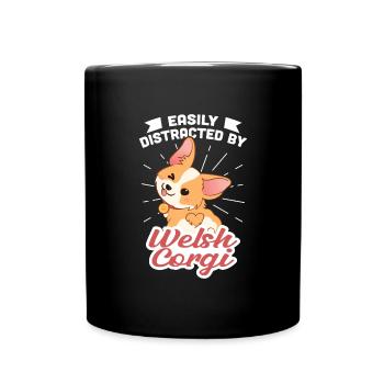 Corgi gallois - Mug uni - noir - Devant