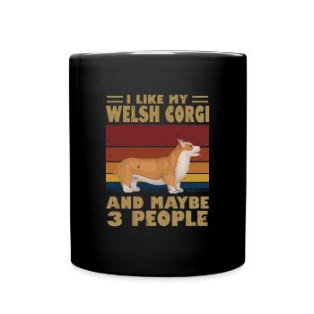 Corgi gallois - Mug uni - noir - Devant