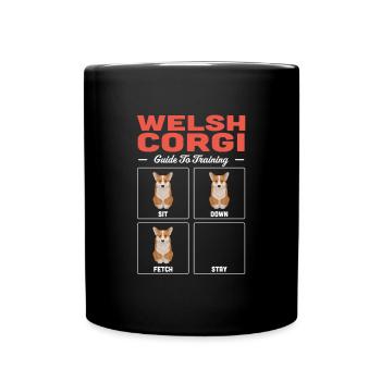 Corgi gallois - Mug uni - noir - Devant