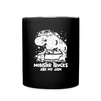 Monster Trucks sind mein Jam Boys Monster Truck - Tasse einfarbig - Schwarz - Vorne