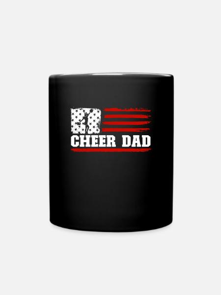Jubeln Vater amerikanische Flagge Cheerleader Vate - Tasse einfarbig - Schwarz