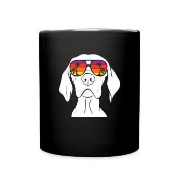 Weimaraner - Full Colour Mug - black - Front