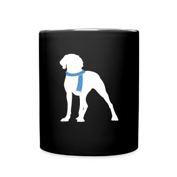 Weimaraner - Tasse einfarbig - Schwarz - Vorne