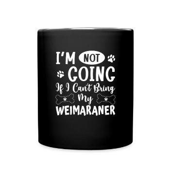 Weimaraner - Tasse einfarbig - Schwarz - Vorne