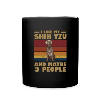 Weimaraner - Tasse einfarbig - Schwarz - Vorne