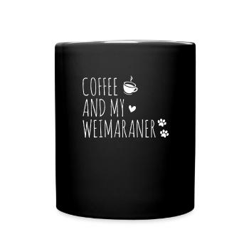 Weimaraner - Tasse einfarbig - Schwarz - Vorne