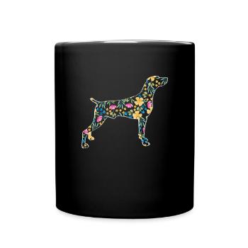 Weimaraner - Tasse einfarbig - Schwarz - Vorne
