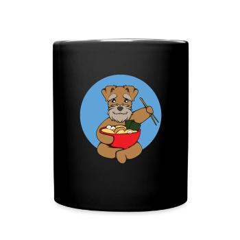 Zwergschnauzer - Tasse einfarbig - Schwarz - Vorne