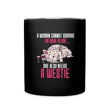 West Highland Terrier - Full Colour Mug - black - Front