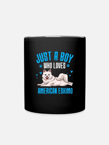 American Eskimo - Tasse einfarbig - Schwarz