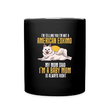 American Eskimo - Full Colour Mug - black - Front