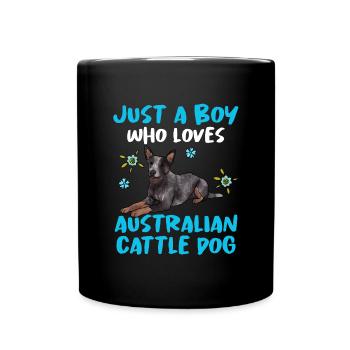 Australian Cattle Dog - Full Colour Mug - black - Front