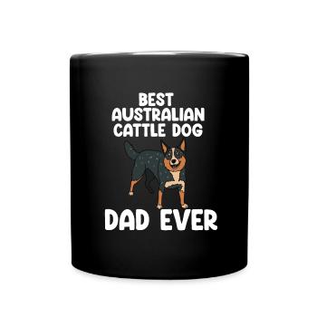 Australian Cattle Dog - Full Colour Mug - black - Front