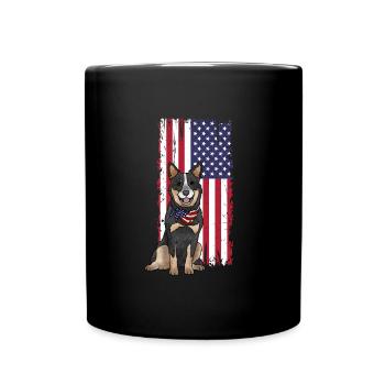 Australian Cattle Dog - Full Colour Mug - black - Front
