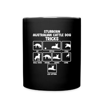 Australian Cattle Dog - Full Colour Mug - black - Front