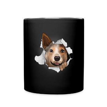 Australian Cattle Dog - Full Colour Mug - black - Front