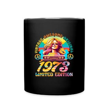 1973 Birthday Retro Vintage born in 1973 - Full Colour Mug - black - Front
