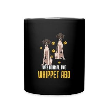 Whippet - Tasse einfarbig - Schwarz - Vorne