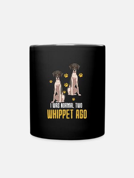 Whippet - Tasse einfarbig - Schwarz